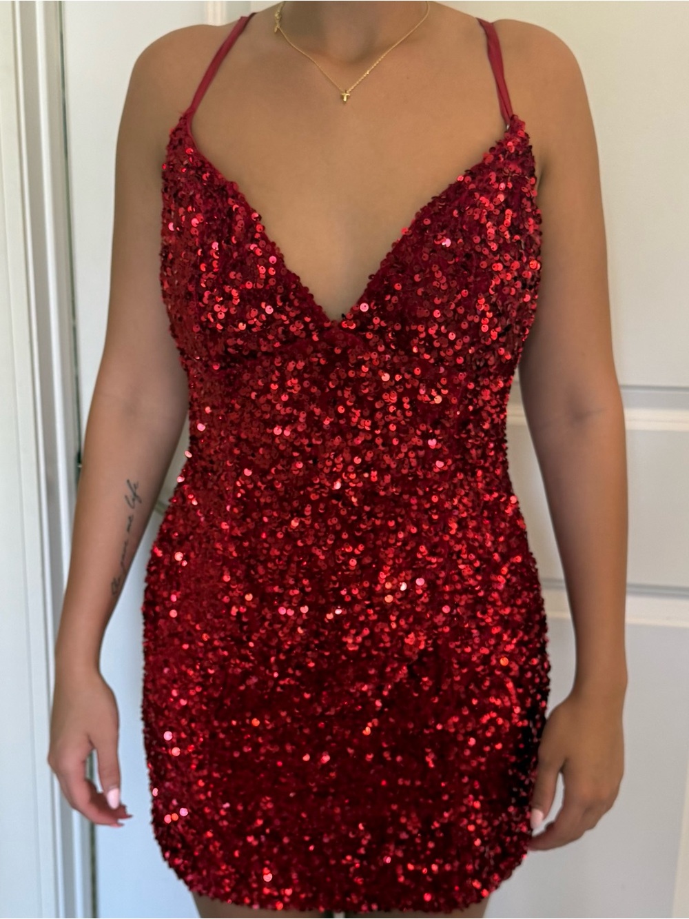 Red Sequin Prom Dress - 2XL